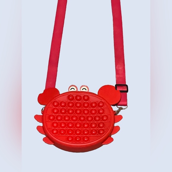 Pop It Purse- Red Crab for Women’s/Girls, Fidget Crossbody Bag- NWOT - Picture 5 of 7